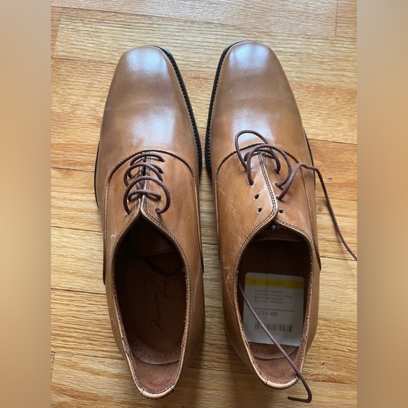 New MASSIMO MATTEO FIRENZE CUOIO Made In Italy BROWN MEN SHOES Size 8/ Uk7 - Picture 4 of 7